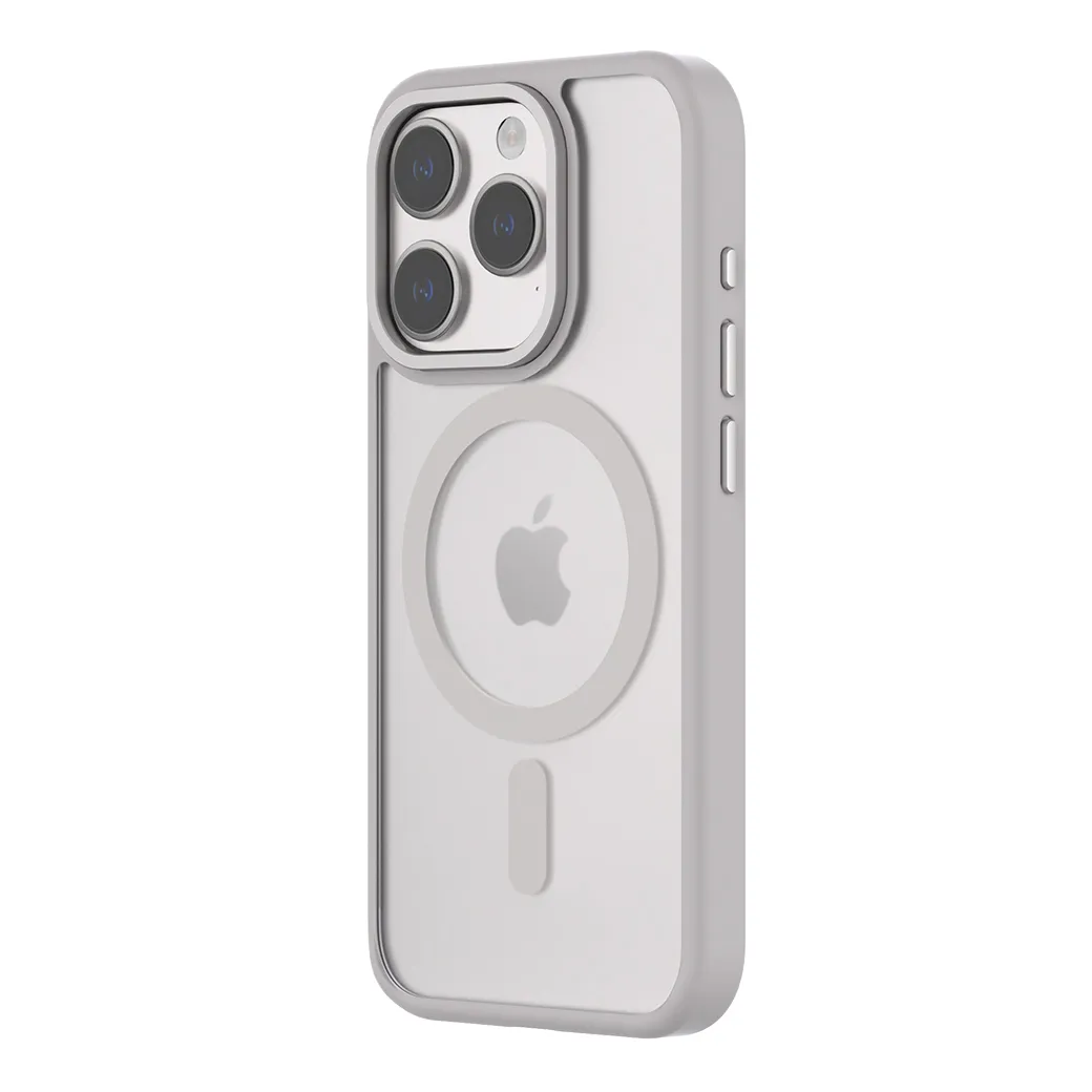 QDOS รุ่น Hybrid Soft with Snap (MagSafe) - เคส iPhone 15 Pro - สี White Grey 14 QDOS รุ่น Hybrid Soft with Snap (MagSafe) - เคส iPhone 15 Pro - สี White Grey