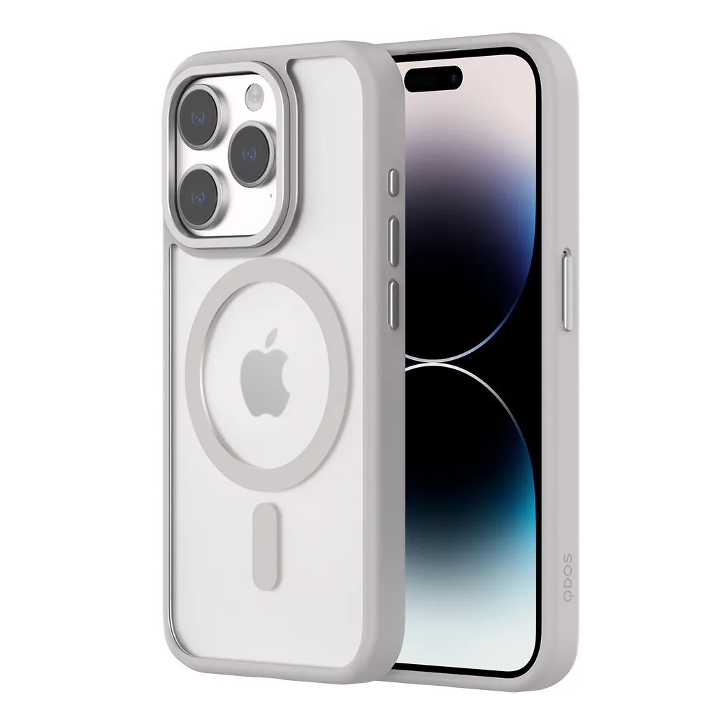 QDOS รุ่น Hybrid Soft with Snap (MagSafe) - เคส iPhone 15 Pro - สี White Grey 12 QDOS รุ่น Hybrid Soft with Snap (MagSafe) - เคส iPhone 15 Pro - สี White Grey