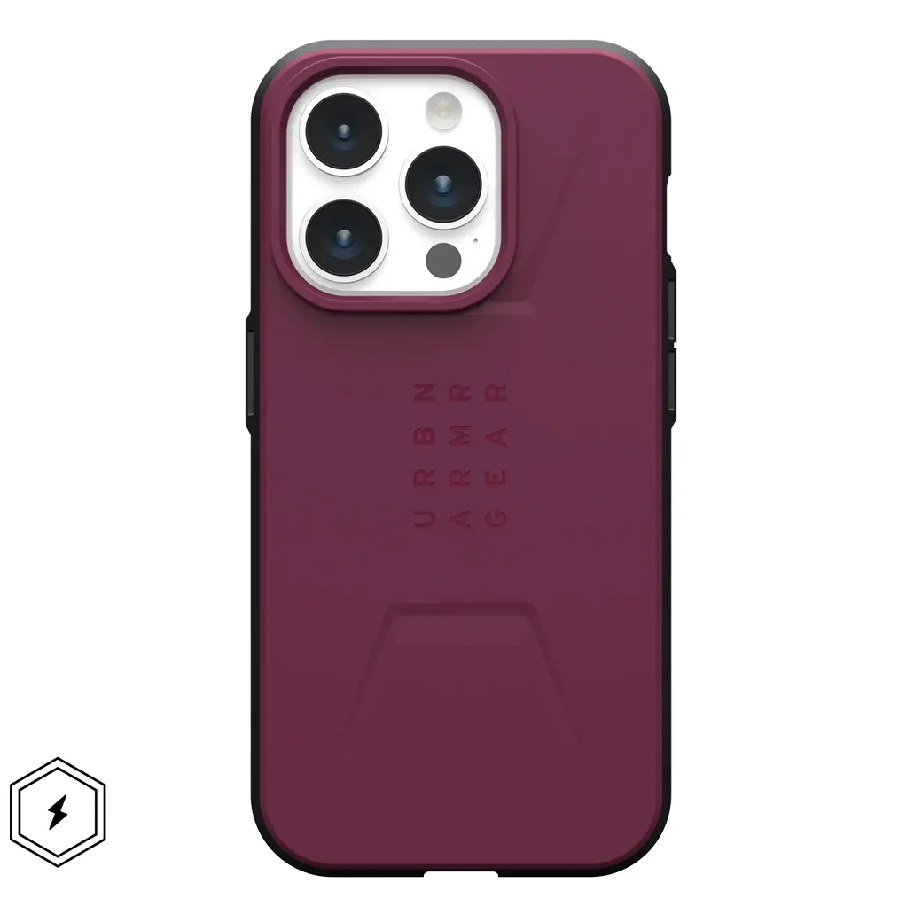UAG รุ่น Civilian MagSafe - เคส iPhone 15 Pro - สี Bordeaux 18 UAG รุ่น Civilian MagSafe - เคส iPhone 15 Pro - สี Bordeaux
