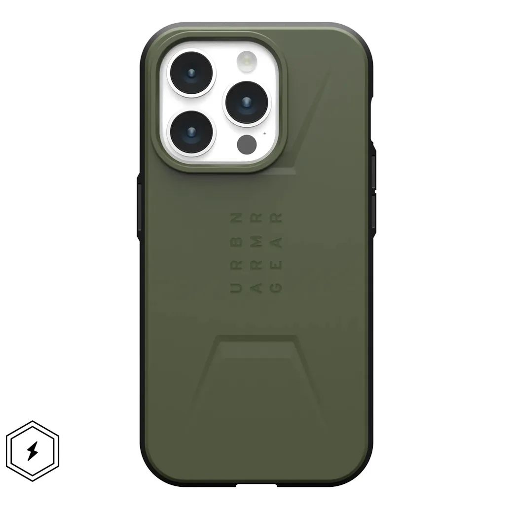 UAG รุ่น Civilian MagSafe - เคส iPhone 15 Pro - สี Olive Drab 18 UAG รุ่น Civilian MagSafe - เคส iPhone 15 Pro - สี Olive Drab