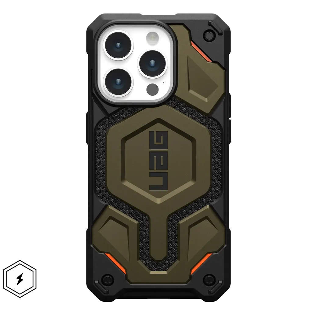 UAG รุ่น Monarch Pro - เคส iPhone 15 Pro - สี Kevlar Element Green 18 UAG รุ่น Monarch Pro - เคส iPhone 15 Pro - สี Kevlar Element Green