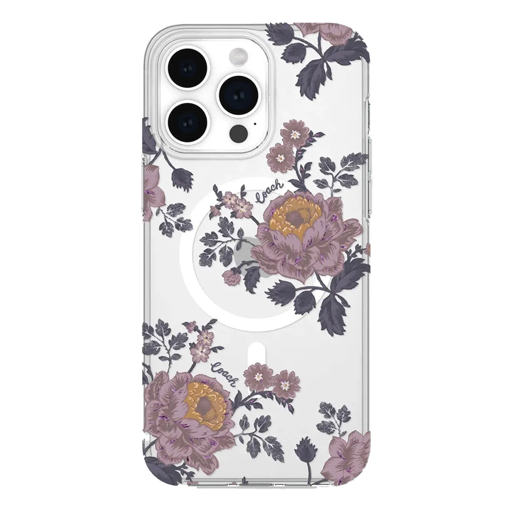 Coach รุ่น Protective with MagSafe - เคส iPhone 15 Pro Max - ลาย Moody Floral 10 Coach รุ่น Protective with MagSafe - เคส iPhone 15 Pro Max - ลาย Moody Floral