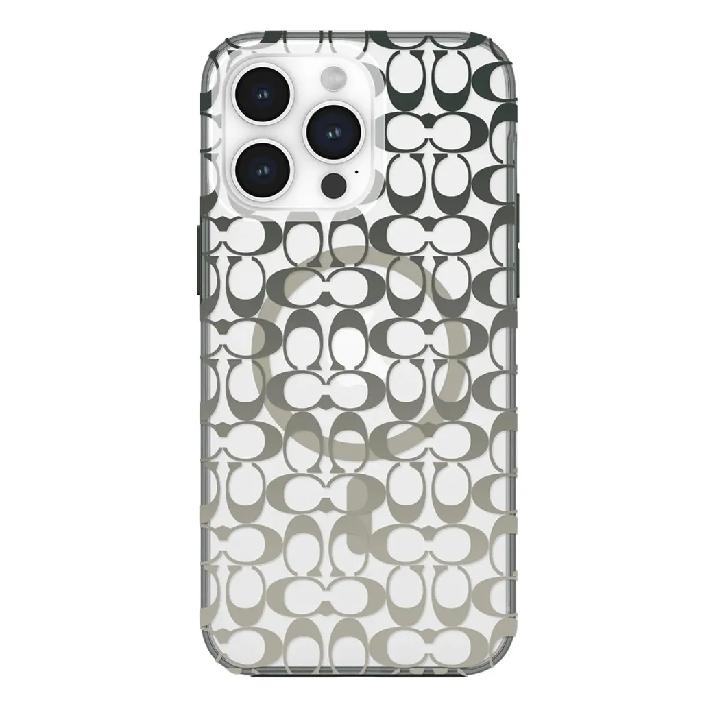 Coach รุ่น Protective with MagSafe - เคส iPhone 15 Pro - ลาย Signature C Ombre Deep Forest 12 Coach รุ่น Protective with MagSafe - เคส iPhone 15 Pro - ลาย Signature C Ombre Deep Forest