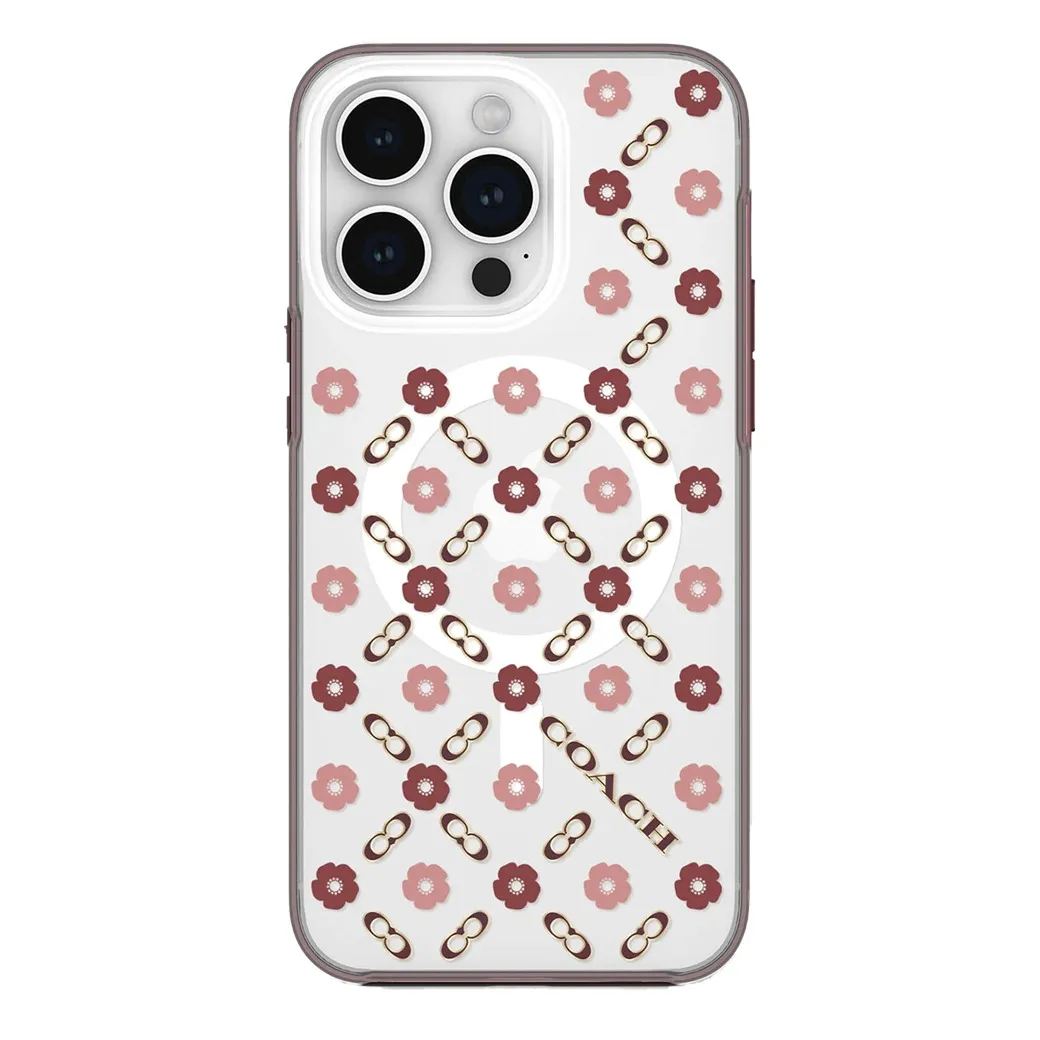 Coach รุ่น Protective with MagSafe - เคส iPhone 15 Pro Max - ลาย Tea Rose 12 Coach รุ่น Protective with MagSafe - เคส iPhone 15 Pro Max - ลาย Tea Rose