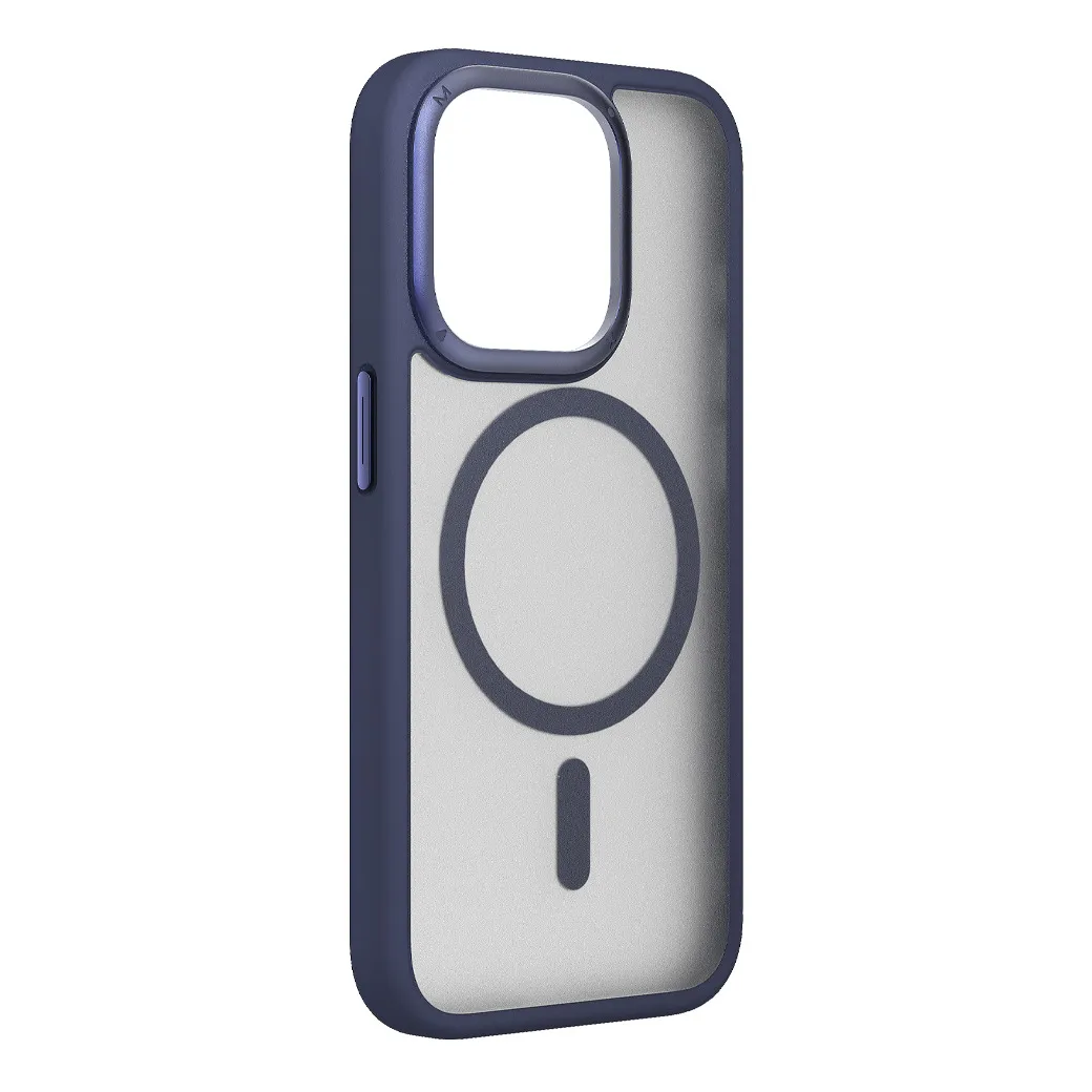Momax รุ่น Hybrid Magnetic Protective Case (Play) - เคส iPhone 15 Pro - สี Blue 5 Momax รุ่น Hybrid Magnetic Protective Case (Play) - เคส iPhone 15 Pro - สี Blue