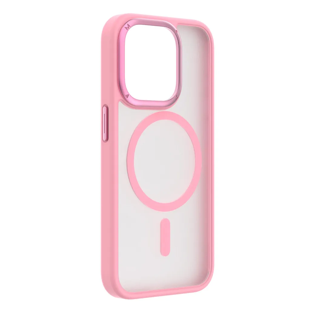 Momax รุ่น Hybrid Magnetic Protective Case (Play) - เคส iPhone 15 Pro - สี Pink 5 Momax รุ่น Hybrid Magnetic Protective Case (Play) - เคส iPhone 15 Pro - สี Pink