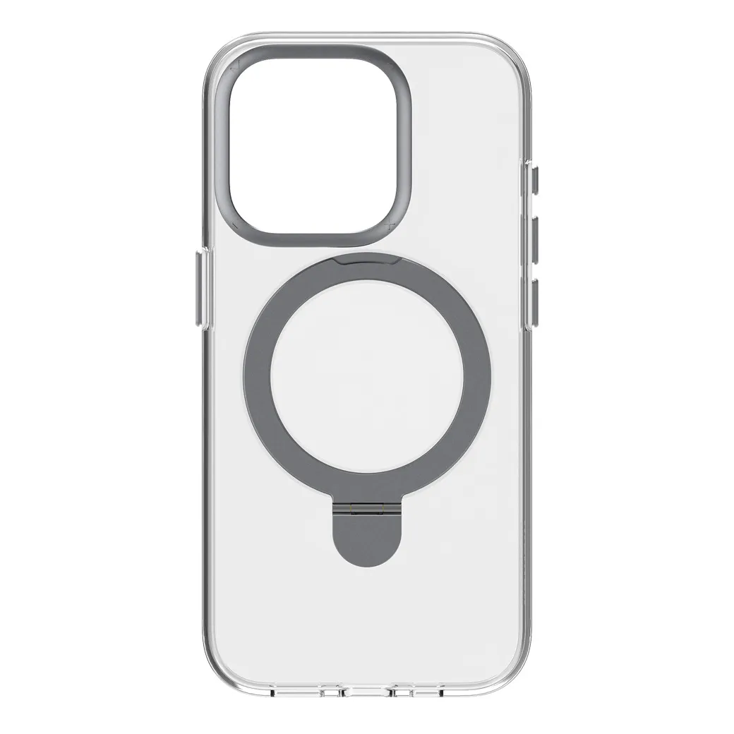 Momax รุ่น Hybrid Flip Magnetic Case (Flip) - เคส iPhone 15 Pro - สี Transparent/Black 4 Momax รุ่น Hybrid Flip Magnetic Case (Flip) - เคส iPhone 15 Pro - สี Transparent/Black