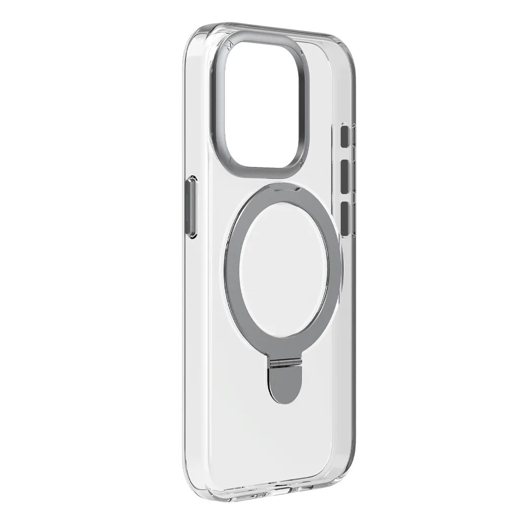 Momax รุ่น Hybrid Flip Magnetic Case (Flip) - เคส iPhone 15 Pro - สี Transparent/Black 5 Momax รุ่น Hybrid Flip Magnetic Case (Flip) - เคส iPhone 15 Pro - สี Transparent/Black