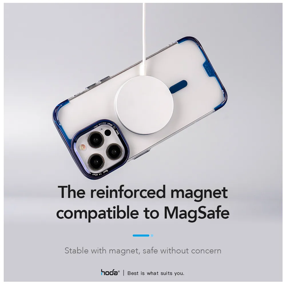 Hoda รุ่น Slim Defender with MagSafe - เคส iPhone 15 Pro Max - สี Clear 29 Hoda รุ่น Slim Defender with MagSafe - เคส iPhone 15 Pro Max - สี Clear